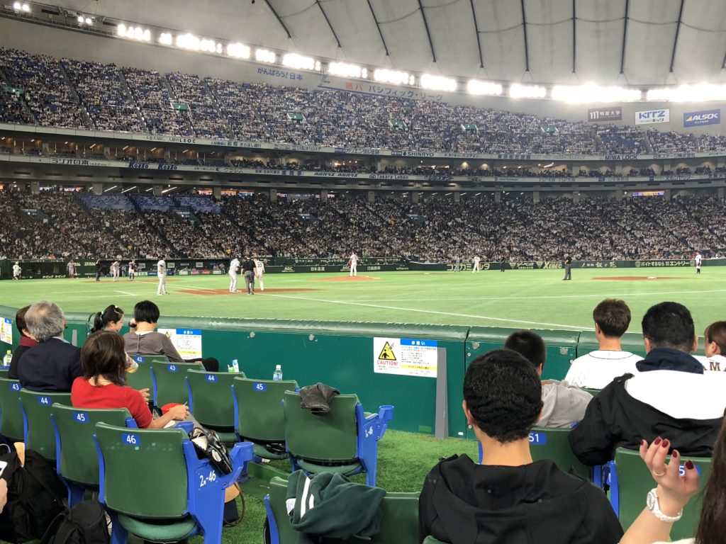 巨人VS中日　東京ドーム１塁側エキサイトシート